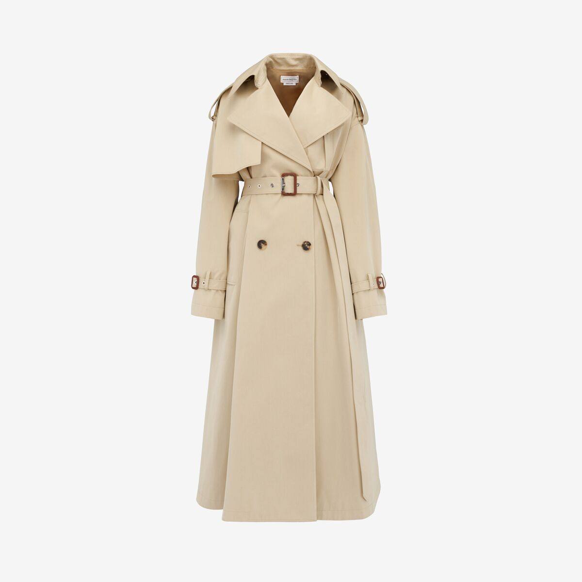Alexander McQueen Women's Brown Military Trench Coat - 2 (Cotton)